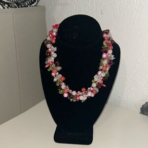 Extravagant Hand Beaded Multi stones  Necklace